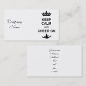 Kalm houden en koelen aan visitekaartje (Voorkant / Achterkant)