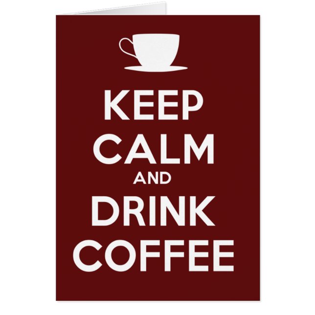 Kalm houden en koffie Drinken (Voorkant)