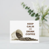 Kalm houden en koffie Drinken Briefkaart (Staand voorkant)