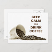 Kalm houden en koffie Drinken Briefkaart (Voorkant / Achterkant)