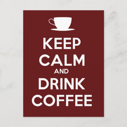 Kalm houden en koffie Drinken Briefkaart (Voorkant)