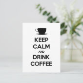 Kalm houden en koffie Drinken Briefkaart (Staand voorkant)