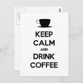 Kalm houden en koffie Drinken Briefkaart (Voorkant / Achterkant)