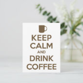 Kalm houden en koffie Drinken Briefkaart (Staand voorkant)
