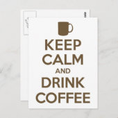 Kalm houden en koffie Drinken Briefkaart (Voorkant / Achterkant)