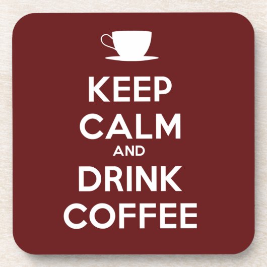 Kalm houden en koffie Drinken Drankjes Onderzetter (Voorkant)