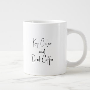 Kalm houden en koffie Drinken Grote Koffiekop