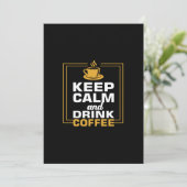 kalm houden en koffie drinken kaart (Staand voorkant)