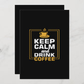 kalm houden en koffie drinken kaart (Voorkant / Achterkant)