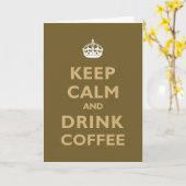 Kalm houden en koffie Drinken Kaart (Gele Bloem)