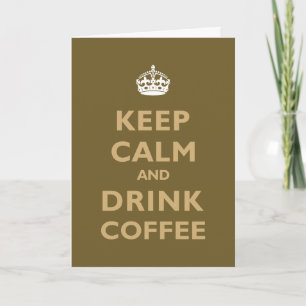 Kalm houden en koffie Drinken Kaart
