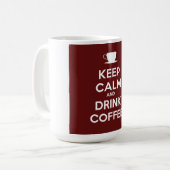 Kalm houden en koffie Drinken Koffiemok (Voorkant links)