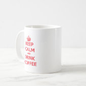 Kalm houden en koffie drinken koffiemok (Voorkant links)