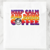 Kalm houden en koffie Drinken Rechthoekige Sticker (Tas)