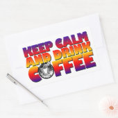 Kalm houden en koffie Drinken Rechthoekige Sticker (Envelop)