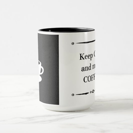 Kalm houden en koffie maken mok (Midden)