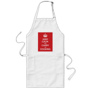 Kalm houden en koken schort