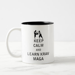 Kalm houden en Krav Maga leren Tweekleurige Koffiemok