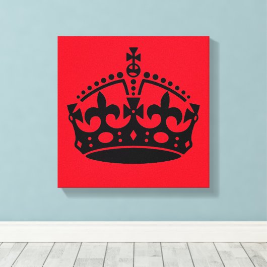 Kalm houden en kroongewassen vervoeren canvas afdruk (Insitu (Houten vloer))