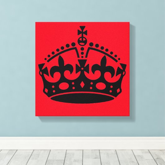 Kalm houden en kroongewassen vervoeren canvas afdruk (Insitu (Houten vloer))