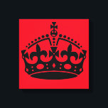 Kalm houden en kroongewassen vervoeren canvas afdruk<br><div class="desc">Blijf kalm en draag op de kroon. U kunt het ontwerp verder personaliseren als u dat wilt,  bijvoorbeeld door jouw namen of andere tekst toe te voegen of het afbeelding aan te passen - klik gewoon op 'Aanpassen' om alle mogelijkheden te zien.</div>