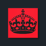 Kalm houden en kroongewassen vervoeren canvas afdruk<br><div class="desc">Blijf kalm en draag op de kroon. U kunt het ontwerp verder personaliseren als u dat wilt, bijvoorbeeld door jouw namen of andere tekst toe te voegen of het afbeelding aan te passen - klik gewoon op 'Aanpassen' om alle mogelijkheden te zien.</div>