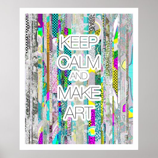 Kalm houden en kunst maken poster (Voorkant)