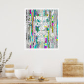 Kalm houden en kunst maken poster (Keuken)