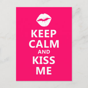 Kalm houden en kus houden briefkaart