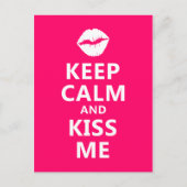 Kalm houden en kus houden briefkaart (Voorkant)