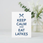 Kalm houden en latten eten briefkaart (Staand voorkant)