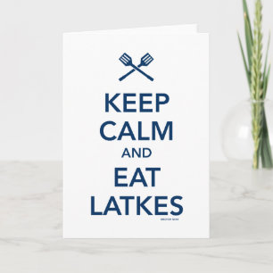 Kalm houden en latten eten feestdagen kaart