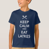 Kalm houden en latten eten t-shirt (Voorkant)
