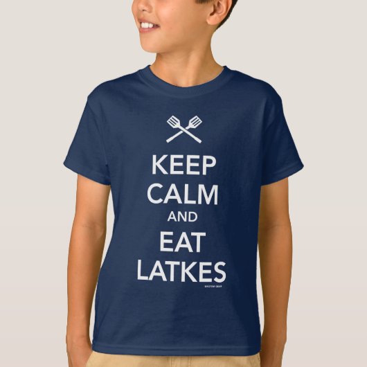 Kalm houden en latten eten t-shirt (Voorkant)