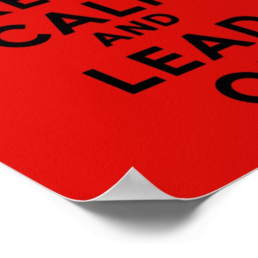 Kalm houden en leiden op Poster (Hoek)