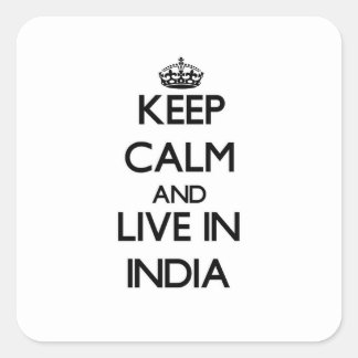 Kalm houden en leven in India Vierkante Sticker