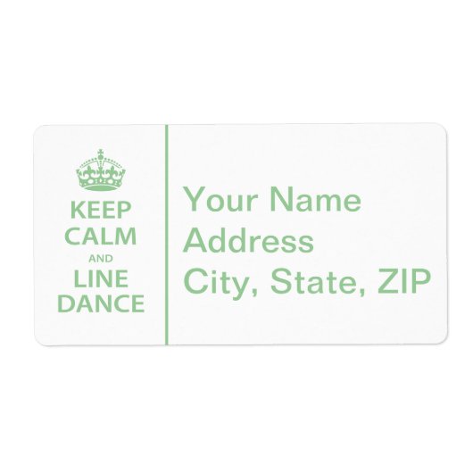 Kalm houden en lijn Dance Etiket (Voorkant)