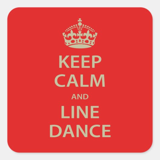 Kalm houden en lijn Dance Vierkante Sticker (Voorkant)