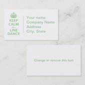 Kalm houden en lijn Dance Visitekaartje (Voorkant / Achterkant)