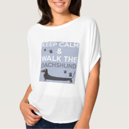 Kalm houden en lopen de Dachshund T-shirt