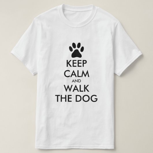 Kalm houden en lopen Het honden T shirt voor honde (Design voorkant)
