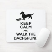 Kalm houden en lopen in de Dachshund - Cute Doxie Muismat (Met muis)
