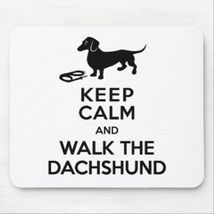 Kalm houden en lopen in de Dachshund - Cute Doxie Muismat