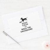 Kalm houden en lopen in de Dachshund - Cute Doxie Rechthoekige Sticker (Envelop)
