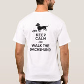 Kalm houden en lopen in de Dachshund - Cute Doxie T-shirt (Achterkant)
