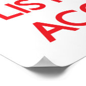 Kalm houden en luisteren naar de accountant poster (Hoek)