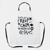 Kalm houden en Mam houden op rendy Citaat Schort (Voorkant)