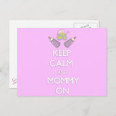 Kalm houden en mama aan briefkaart (Voorkant / Achterkant)