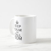 Kalm houden en mama bellen koffiemok (Voorkant links)