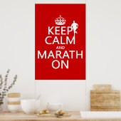 Kalm houden en Marath aan Poster (Keuken)